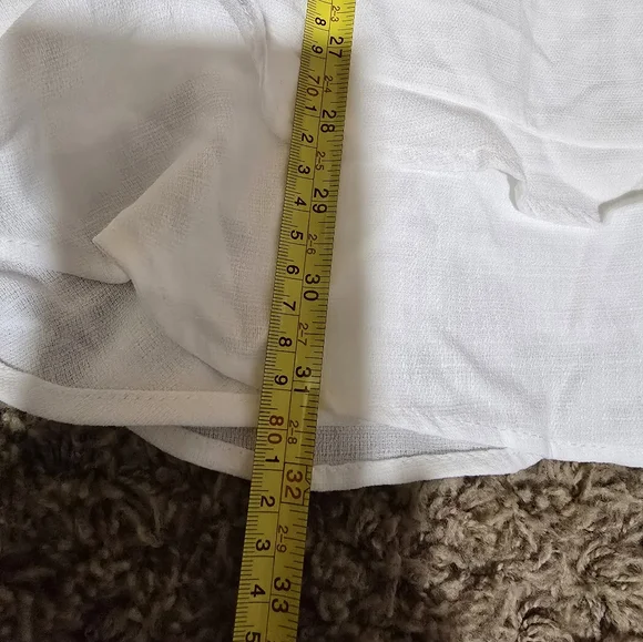 "Emerald Sundae" White Textured Dress. - Picture 9 of 16